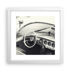 Affiche dans un cadre blanc - Poster - Temps pour riche - 30x30 cm