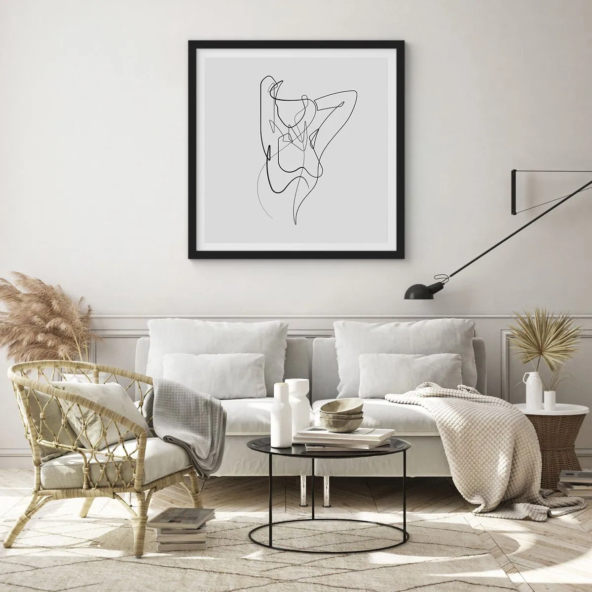 Affiche dans un cadre noir - Poster - Vraiment, tu es comme ça... - 50x50 cm