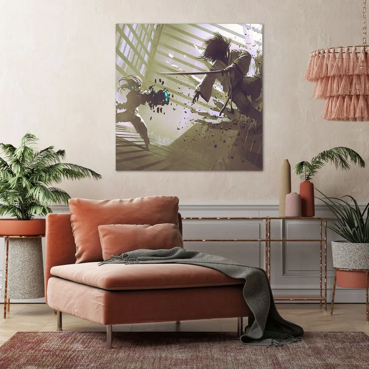 Impression sur toile - Image sur toile - Et tu peux être un samouraï - 70x70 cm