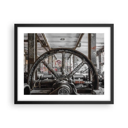 Affiche dans un cadre noir - Poster - Vie secrète d'une usine - 50x40 cm