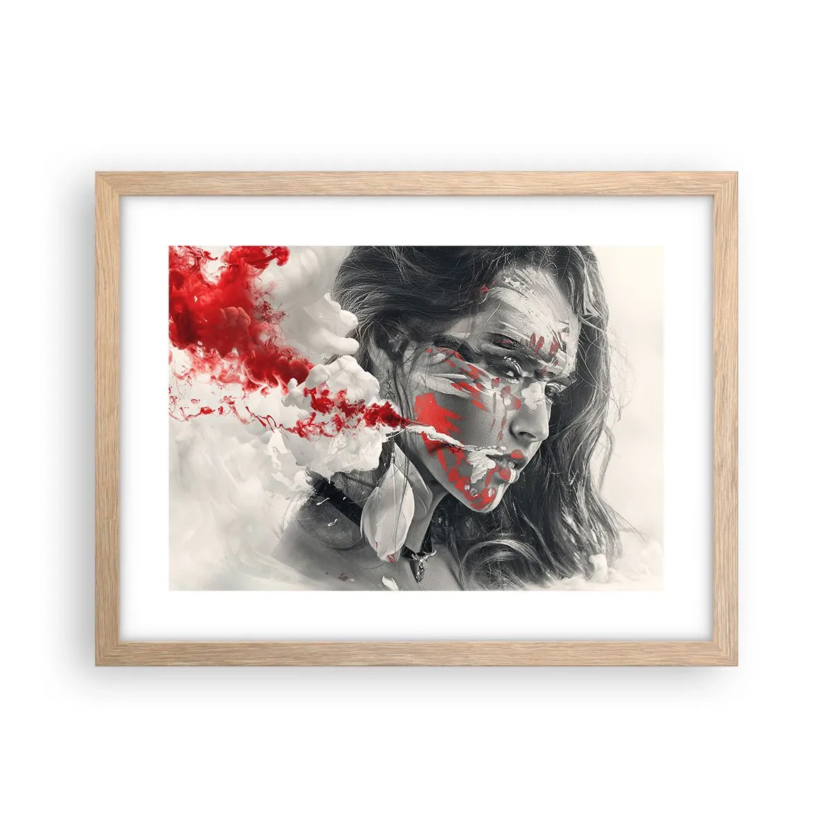 Affiche dans un chêne clair - Poster - Dans les fumées de l'absurde - 40x30 cm