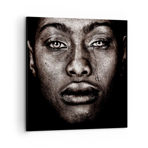 Impression sur toile - Image sur toile - Une larme - 50x50 cm