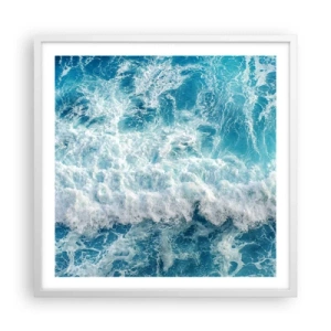 Affiche dans un cadre blanc - Poster - Joyeusement et en sautant - 60x60 cm