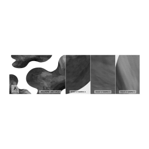 Échantillon de Papier Peint Premium Canvas - La route du lait - Abstraction, Morceau, Noir et blanc - 100x30 cm