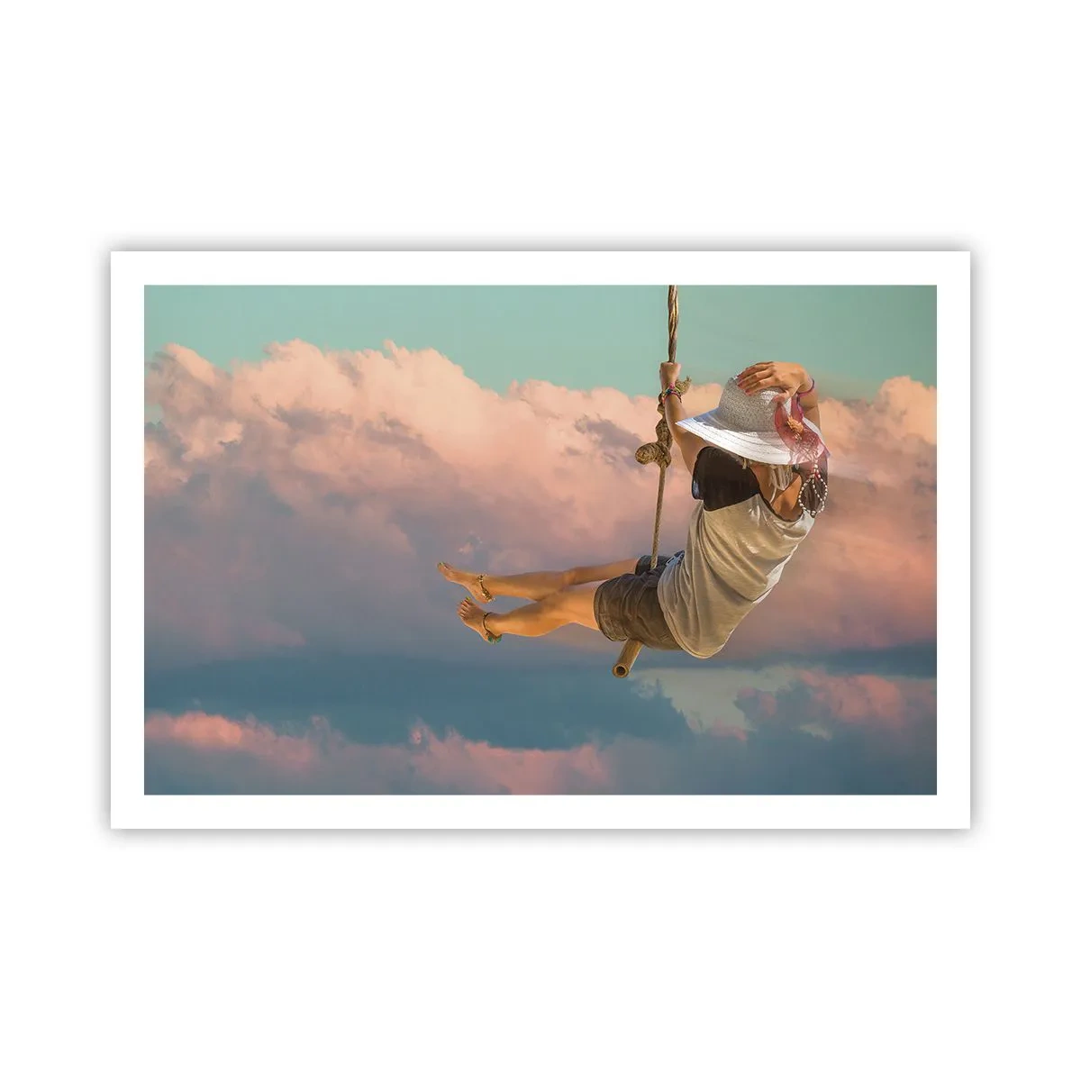 Affiche - Poster - S'amuser dans les nuages - 91x61 cm