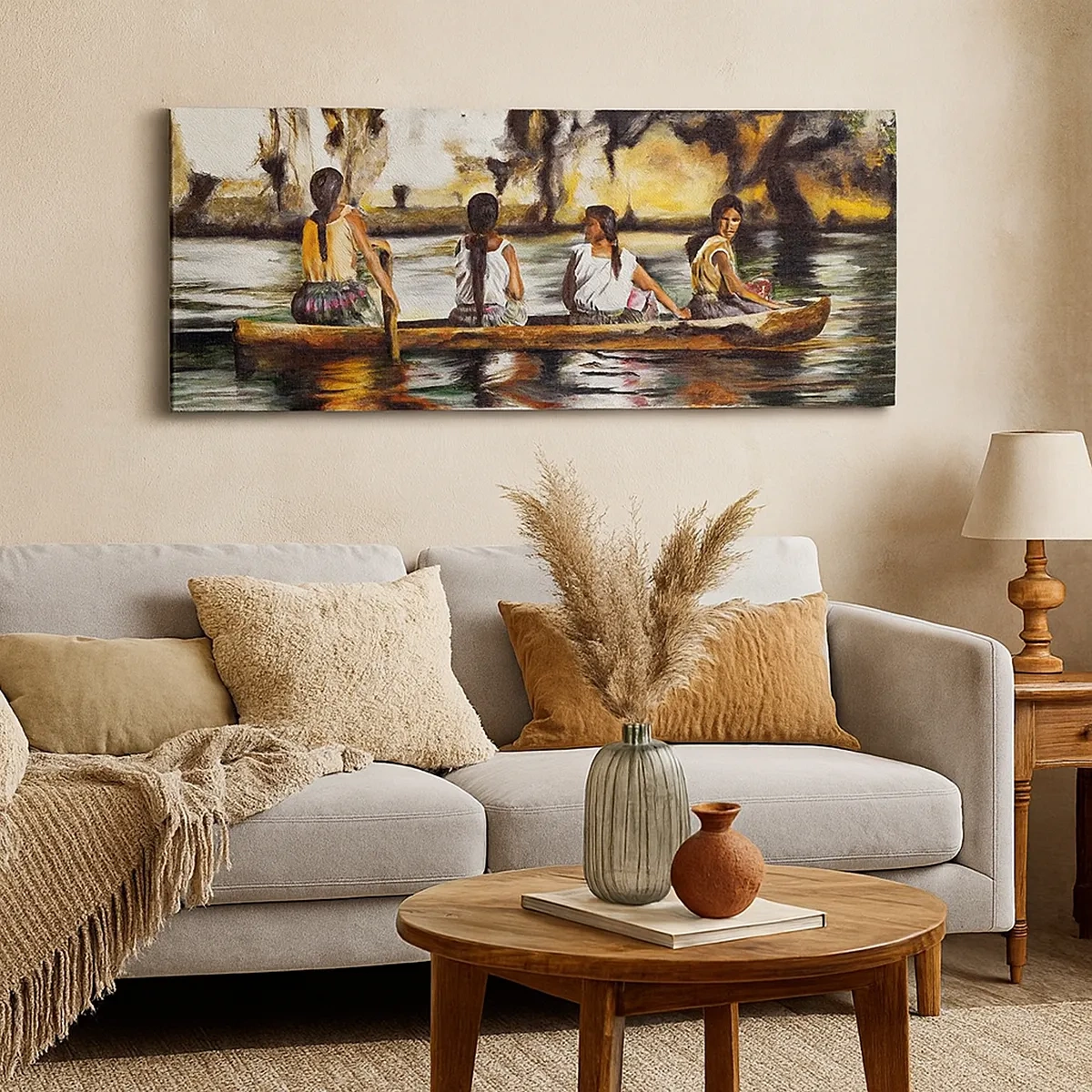 Impression sur toile - Image sur toile - Dans un paradis polynésien - 30x30 cm