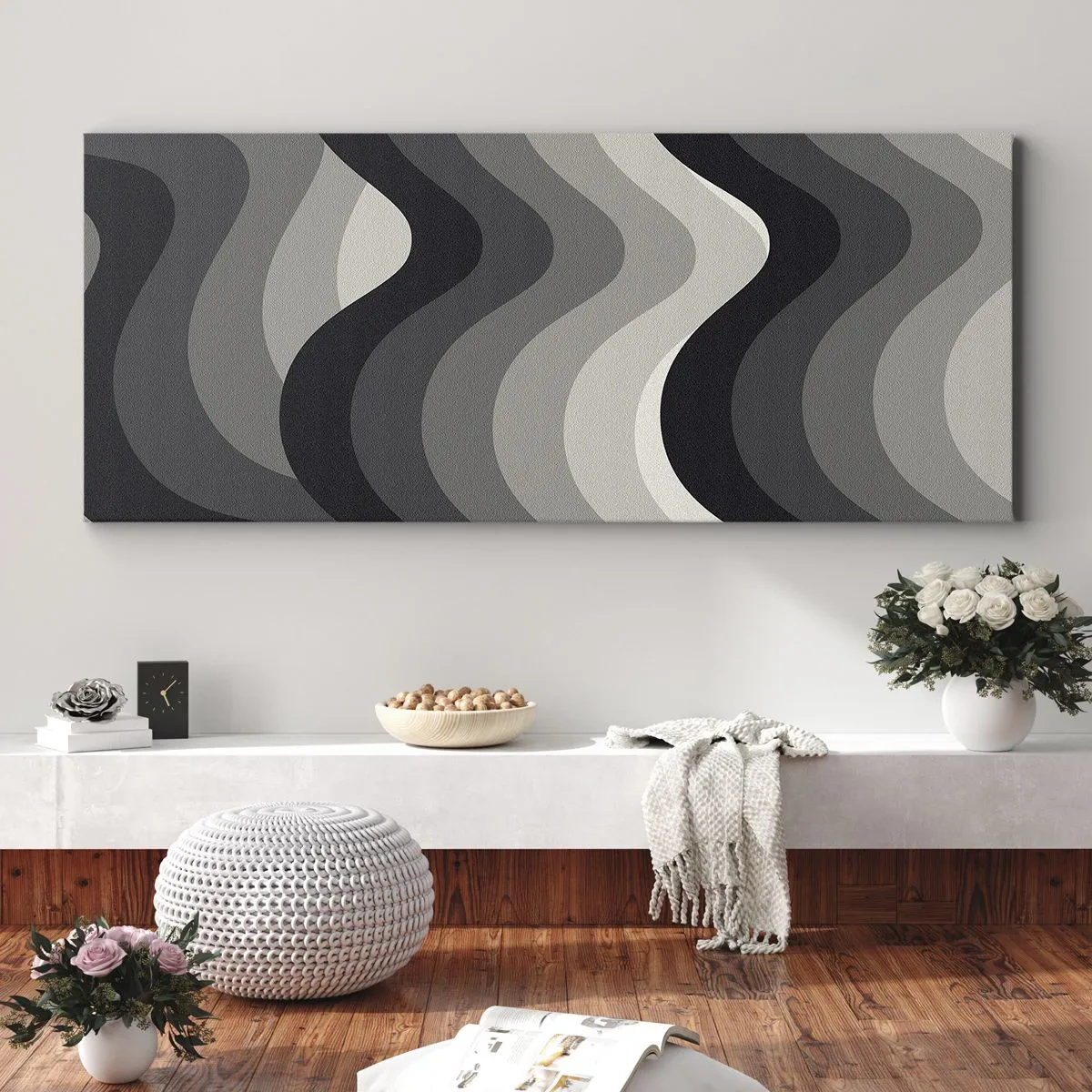 Impression sur toile - Image sur toile - Vague après vague - 100x40 cm