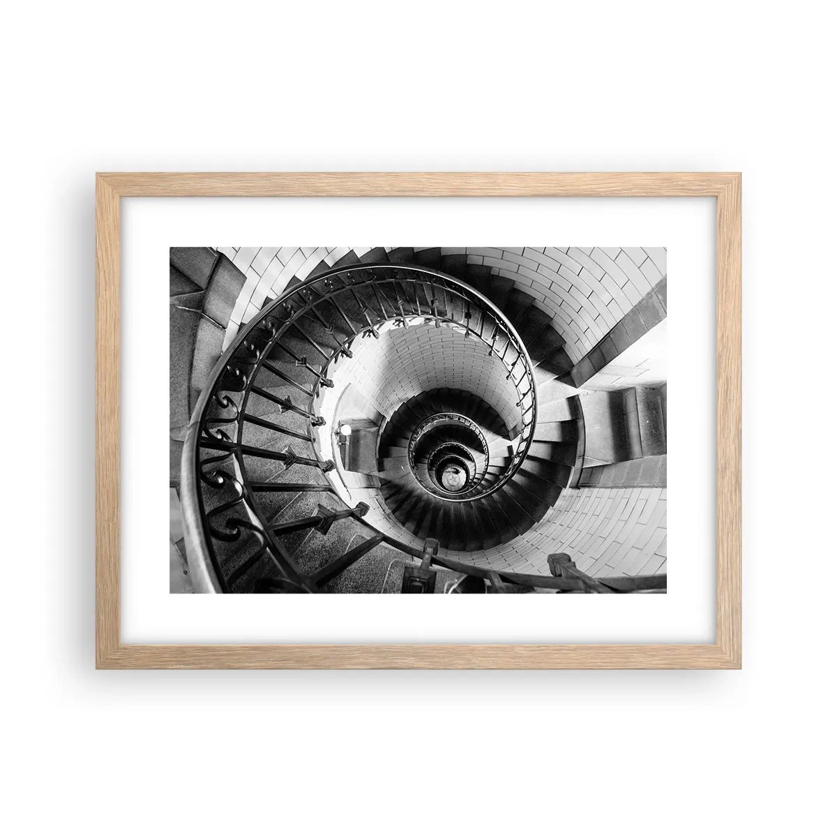 Affiche dans un chêne clair - Poster - De plus en plus haut - 40x30 cm