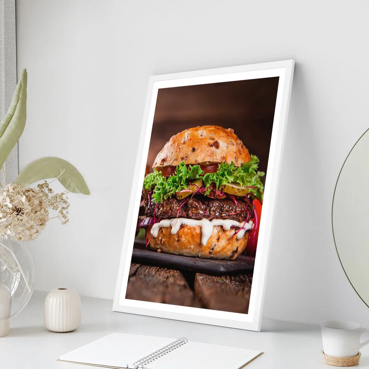 Affiche dans un cadre blanc - Poster - American dream - 70x100 cm