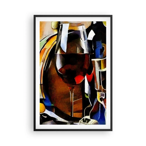 Affiche dans un cadre noir - Poster - Et le monde prend des couleurs - 61x91 cm