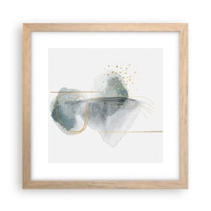 Affiche dans un chêne clair - Poster - À propos de la relation entre le gris et l'or - 30x30 cm