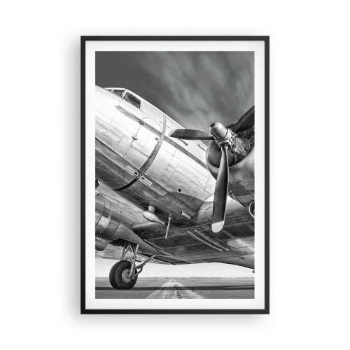 Affiche dans un cadre noir - Poster - Toujours prêt à voler - 61x91 cm