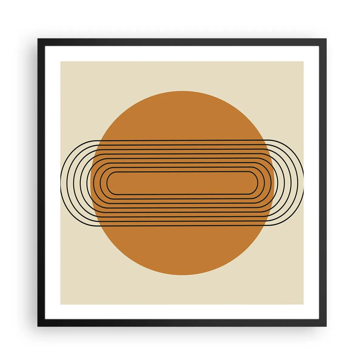 Affiche dans un cadre noir - Poster - Plan idéal - 60x60 cm