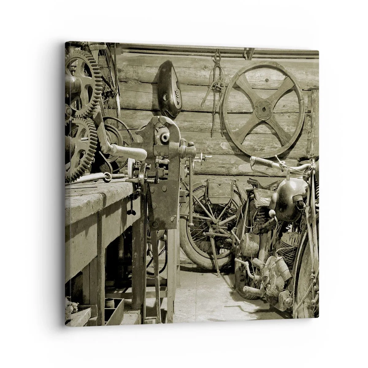 Impression sur toile - Image sur toile - Dans le hangar de l'oncle Władek - 30x30 cm