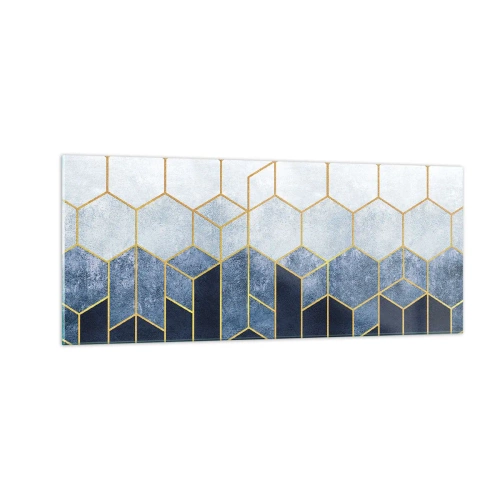 Impression sur verre - Image sur verre - Composition en rythme syncopé - 100x40 cm