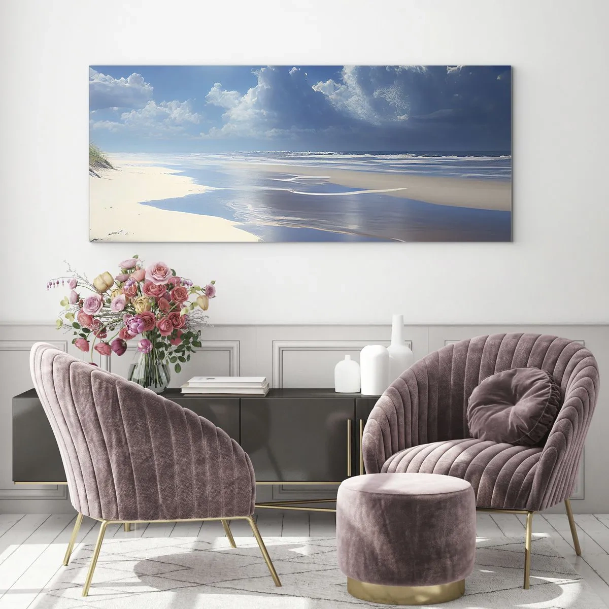 Impression sur verre - Image sur verre - Des vacances paradisiaques - 100x40 cm