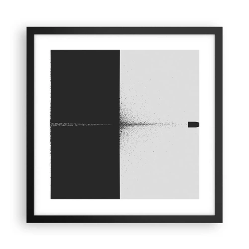 Affiche dans un cadre noir - Poster - Droit au but - 40x40 cm