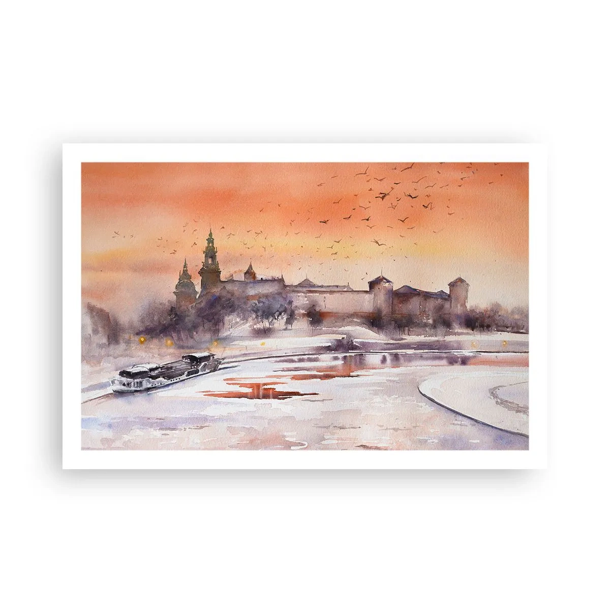 Affiche - Poster - Coucher de soleil royal - 91x61 cm