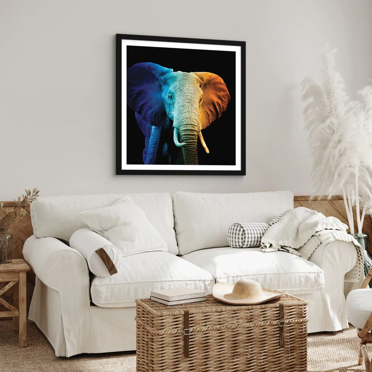 Affiche dans un cadre noir - Poster - Excentrique, pas bizarre - 40x40 cm