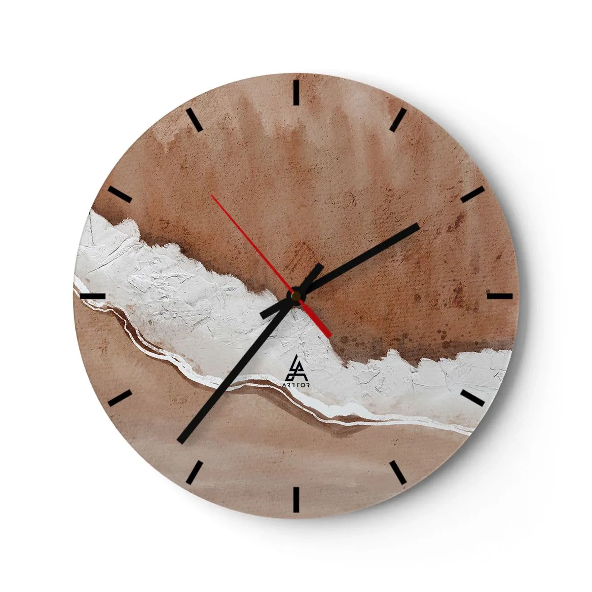 Horloge murale - Pendule murale - Dans des couleurs de la terre - 40x40 cm
