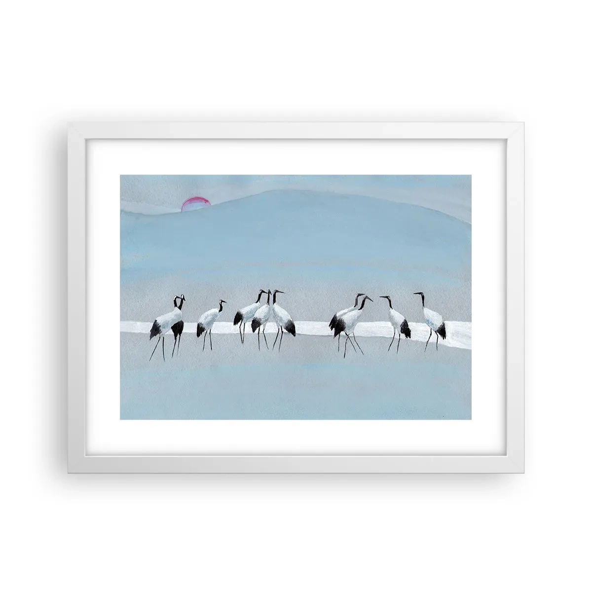 Affiche dans un cadre blanc - Poster - Après une chaude journée - 40x30 cm