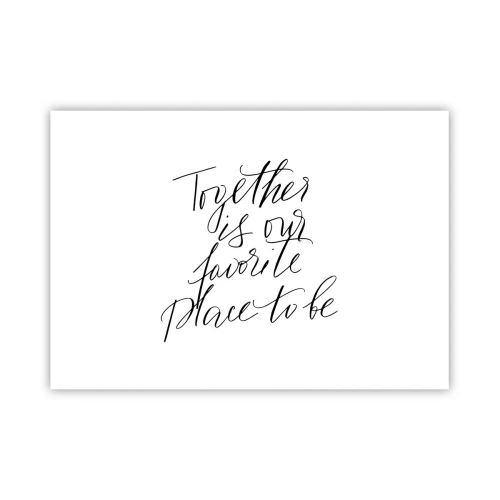 Affiche - Poster - Inscription typographique dans un style élégant sur fond blanc - 100x70cm - Vous aussi vous le sentez? - Décoration murale moderne pour le salon et la chambre ARTTOR