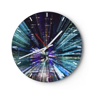 Horloge murale - Pendule murale - Transition vers l'hyperespace - 40x40 cm