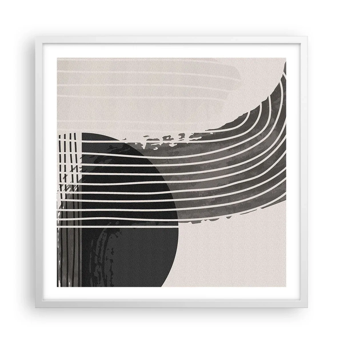 Affiche dans un cadre blanc - Poster - Aller et retour - 60x60 cm