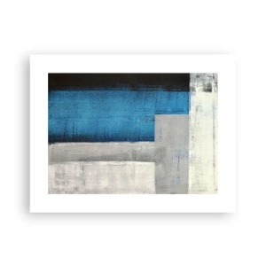 Affiche - Poster - Une composition poétique de gris et de bleu - 40x30 cm