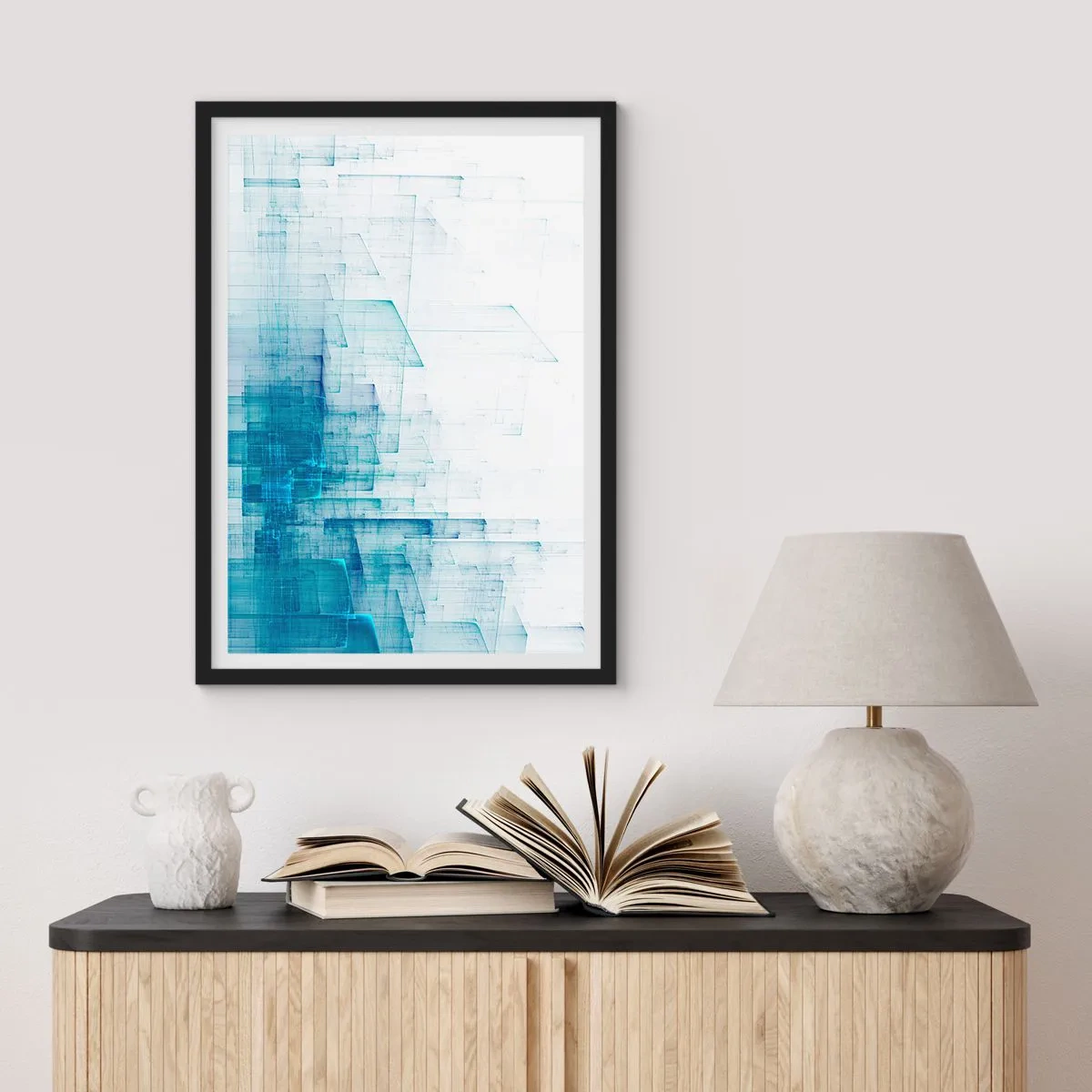 Affiche dans un cadre noir - Poster - Comment l’espace s’est formé - 61x91 cm