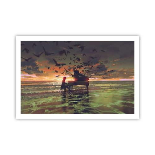 Affiche - Poster - Concert pour piano et vagues - 91x61 cm