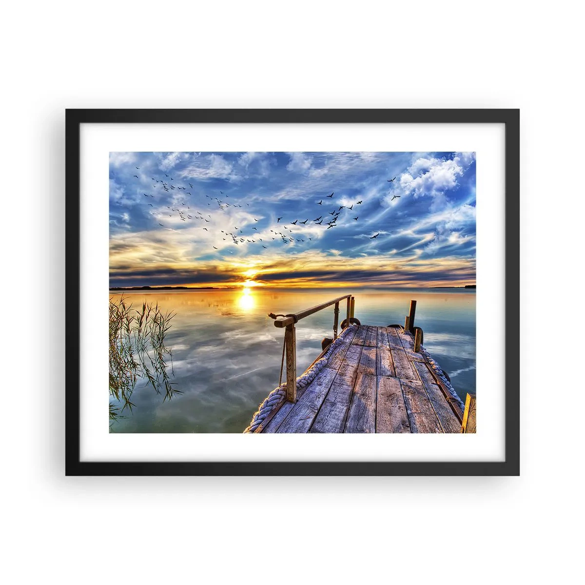 Affiche dans un cadre noir - Poster - Le vent se repose - 50x40 cm