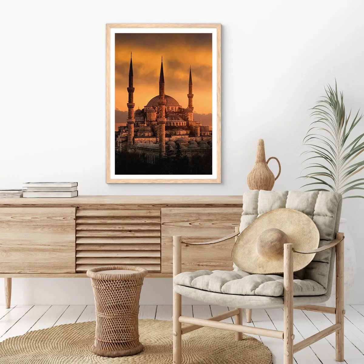 Affiche dans un chêne clair - Poster - Dieu est grand - 40x50 cm