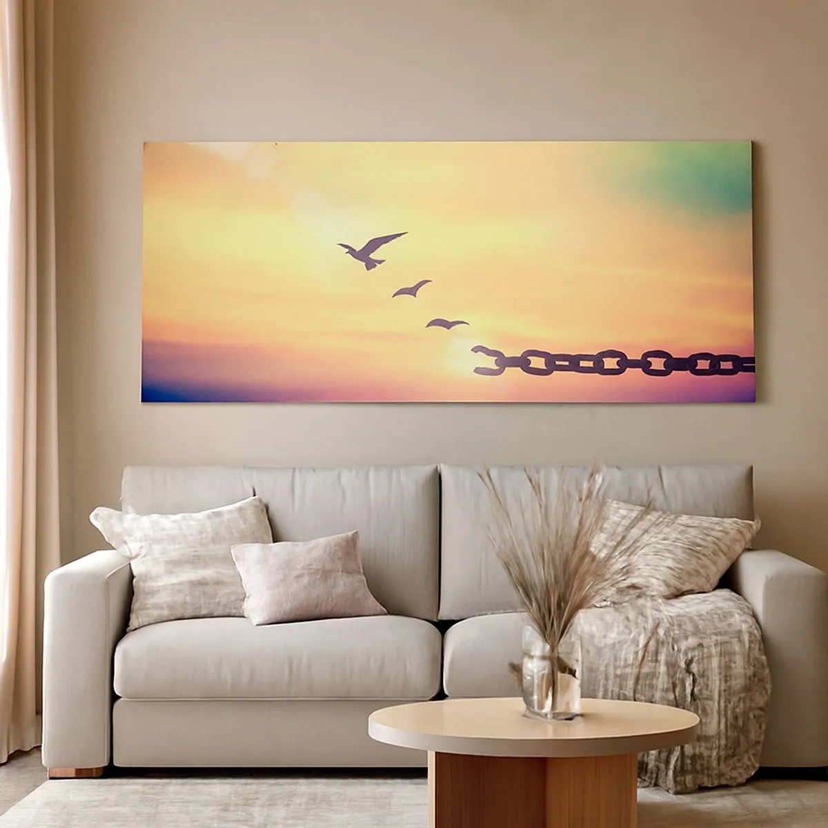 Impression sur toile - Image sur toile - La victoire de la liberté - 100x40 cm