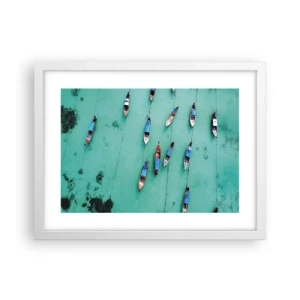 Affiche dans un cadre blanc - Poster - Dans une attente jouyeuse - 40x30 cm