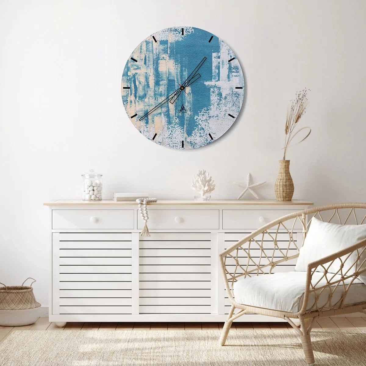 Horloge murale - Pendule murale - À travers un iceberg - 40x40 cm