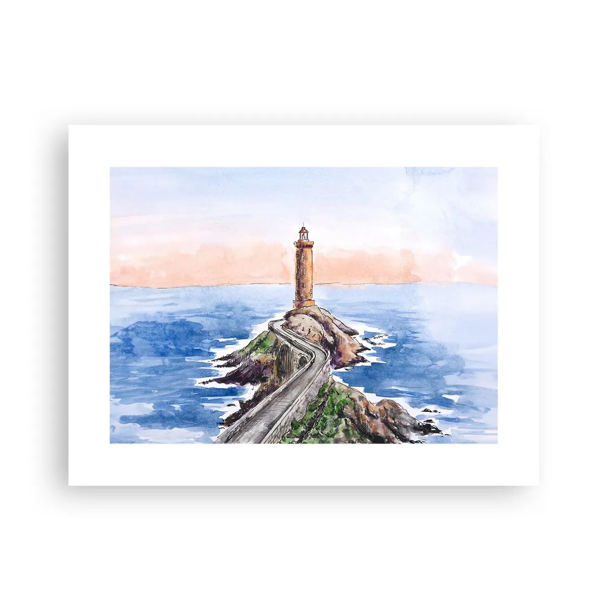 Affiche - Poster - Face à la mer - 40x30 cm