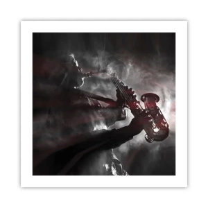 Affiche - Poster - Dans les brumes du jazz - 50x50 cm