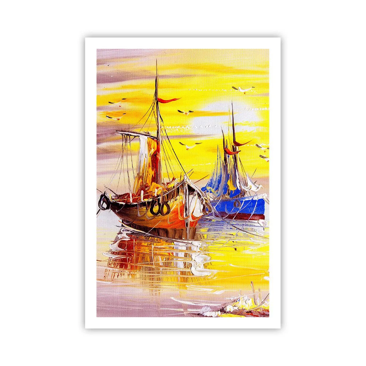 Affiche - Poster - Un repos bien mérité au port - 61x91 cm