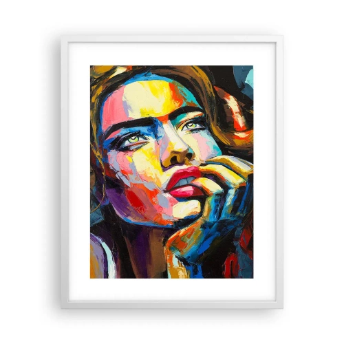 Affiche dans un cadre blanc - Poster - Les rêves volent dans le ciel comme des oiseaux - 40x50 cm