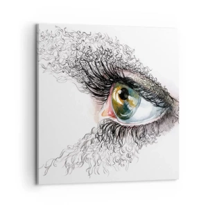 Impression sur toile - Image sur toile - Regarde droit dans l'âme - 60x60 cm