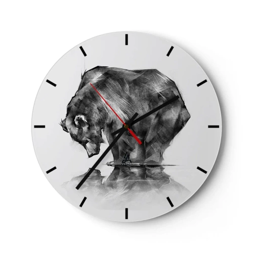 Horloge murale - Pendule murale - Ravi de rencontrer quelqu'un de proche - 40x40 cm