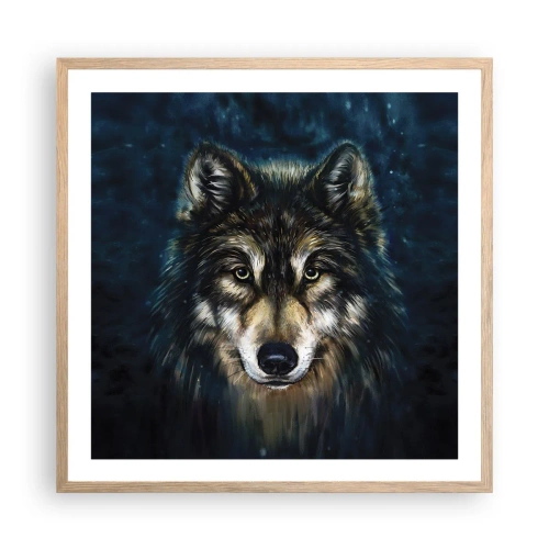 Affiche dans un chêne clair - Poster - Alpha? Et oméga - 60x60 cm