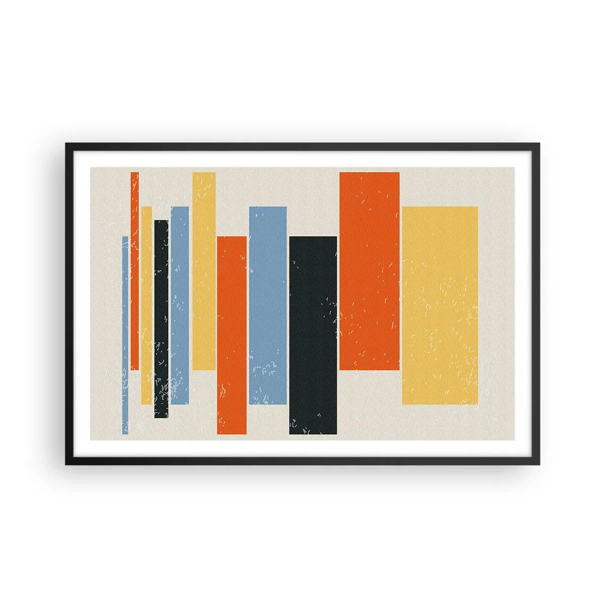 Affiche dans un cadre noir - Poster - Notation musicale - 91x61 cm