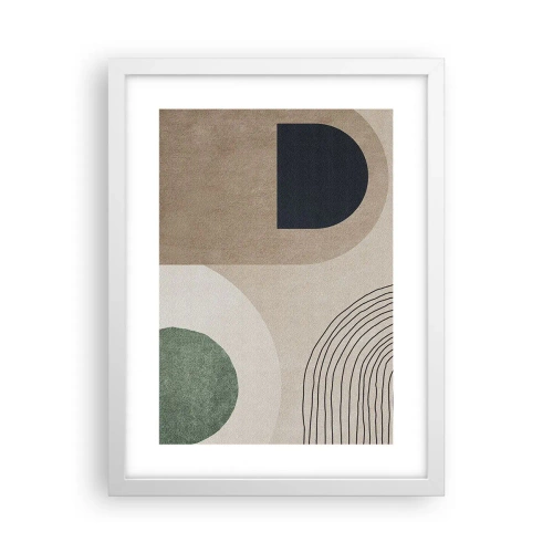Affiche dans un cadre blanc - Poster - La douceur de l'ovale - 30x40 cm