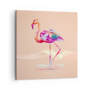Impression sur toile - Image sur toile - L'oiseau des bonnes émotions - 50x50 cm