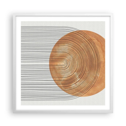 Affiche dans un cadre blanc - Poster - Composition solaire - 60x60 cm