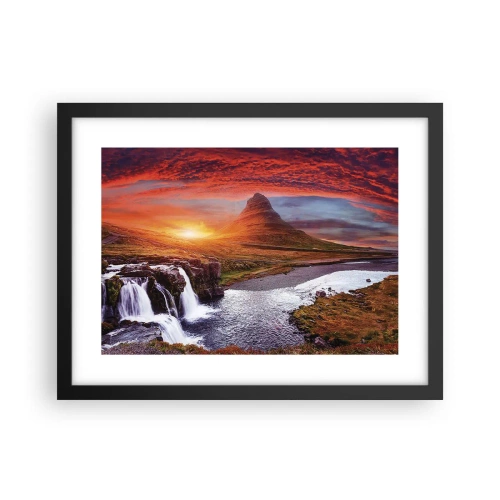 Affiche dans un cadre noir - Poster - Vue de la terre du milieu - 40x30 cm