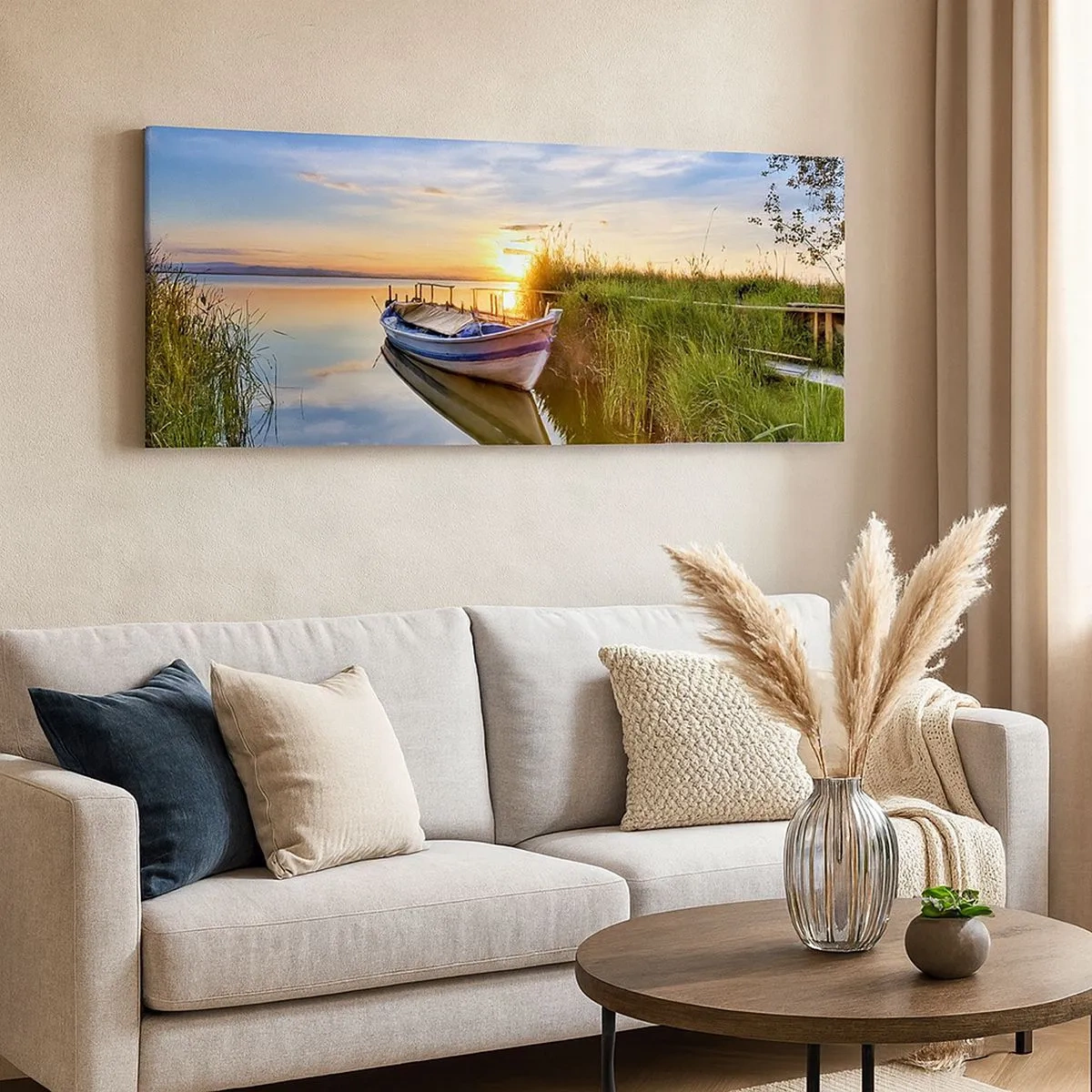 Impression sur toile - Image sur toile - La crique où les rêves deviennent réalité - 100x40 cm