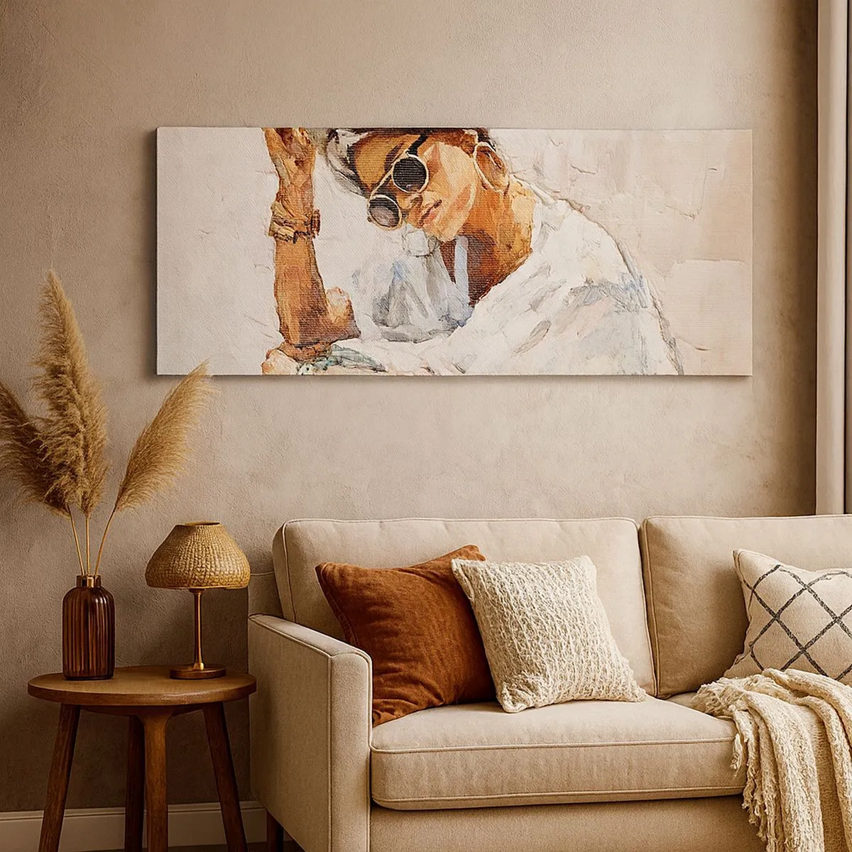 Impression sur toile - Image sur toile - Portrait en plein soleil - 100x40 cm